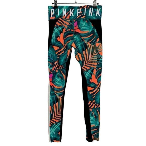 Victoria's Secret PINK Ultimate Tropical Palm Multicolor Legging Pant Small - Picture 6 of 7